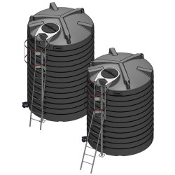Galvanised crinoline ladder