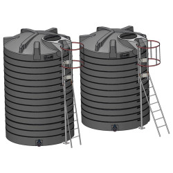 Galvanised crinoline ladder