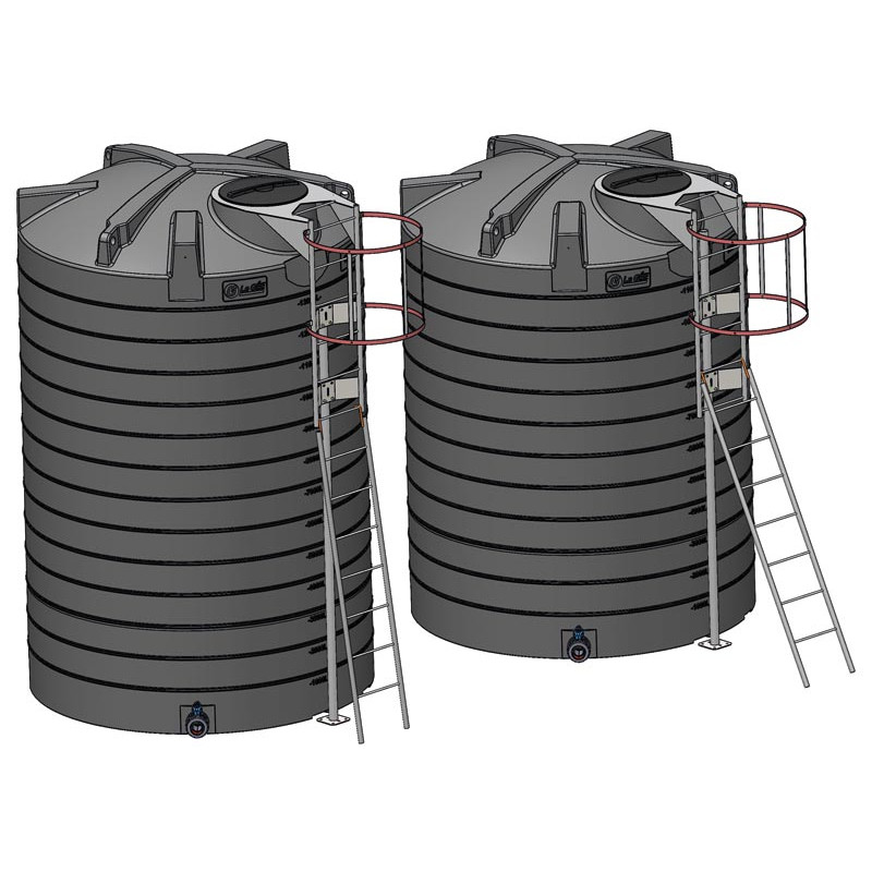 Galvanised crinoline ladder