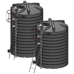Galvanised crinoline ladder