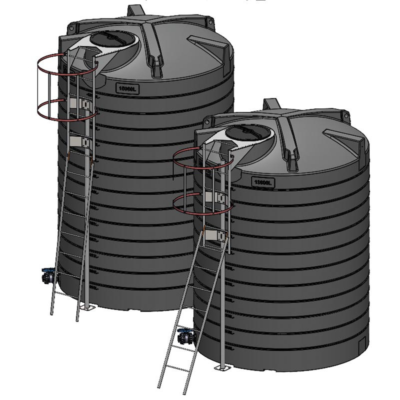 Galvanised crinoline ladder