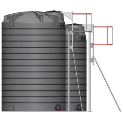 Galvanised crinoline ladder