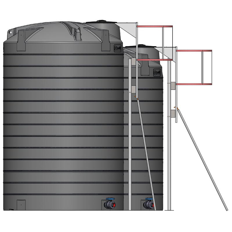 Galvanised crinoline ladder