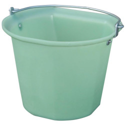 Rotomolded flat edge bucket