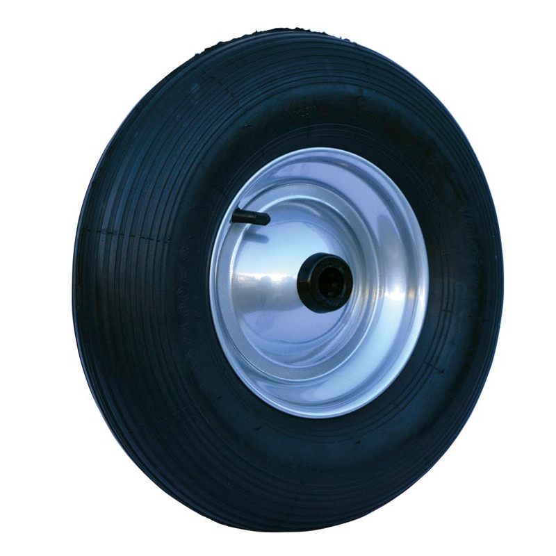 Inflatable wheel with metal rim Inflatable wheel with metal rim