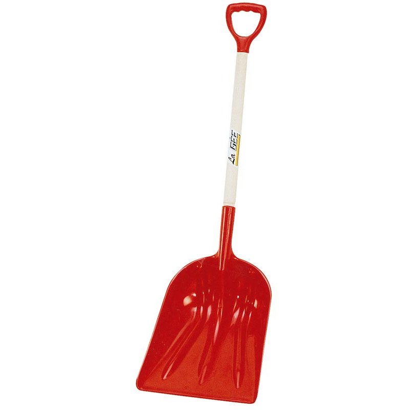 Snow shovel with short shaft and handle