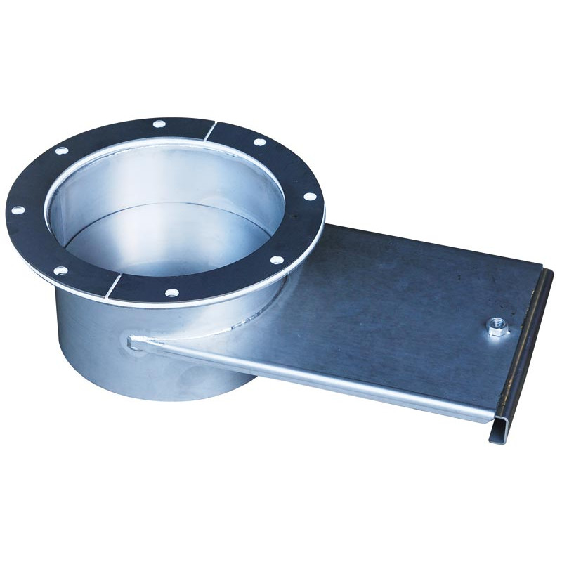 Ø 200 mm stainless steel emptying hatch on single flange