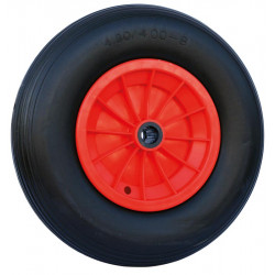 Solid tyre with plastic rim