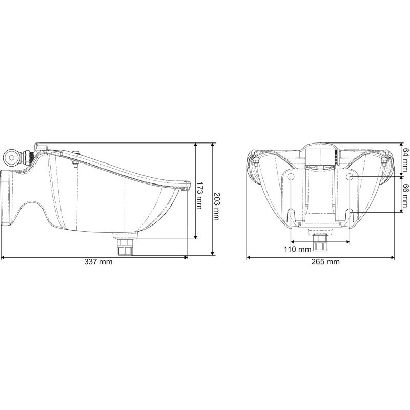 POLYSELF PF2 drinker with horizontal paddle