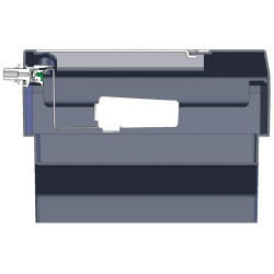 Double Polybac 72 M drinker with interior rim and fastening support