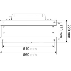 Single Polybac 25 M drinker with interior rim and fastening support