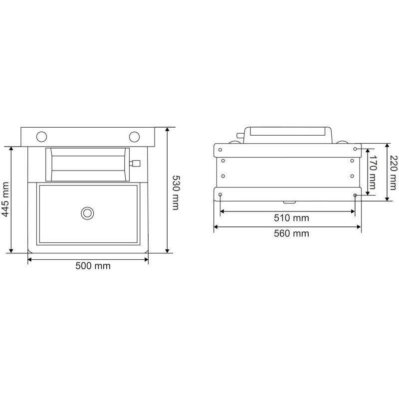 Single Polybac 25 M drinker with interior rim and fastening support