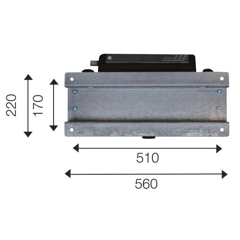 Single Polybac 25 M* drinker with interior rim